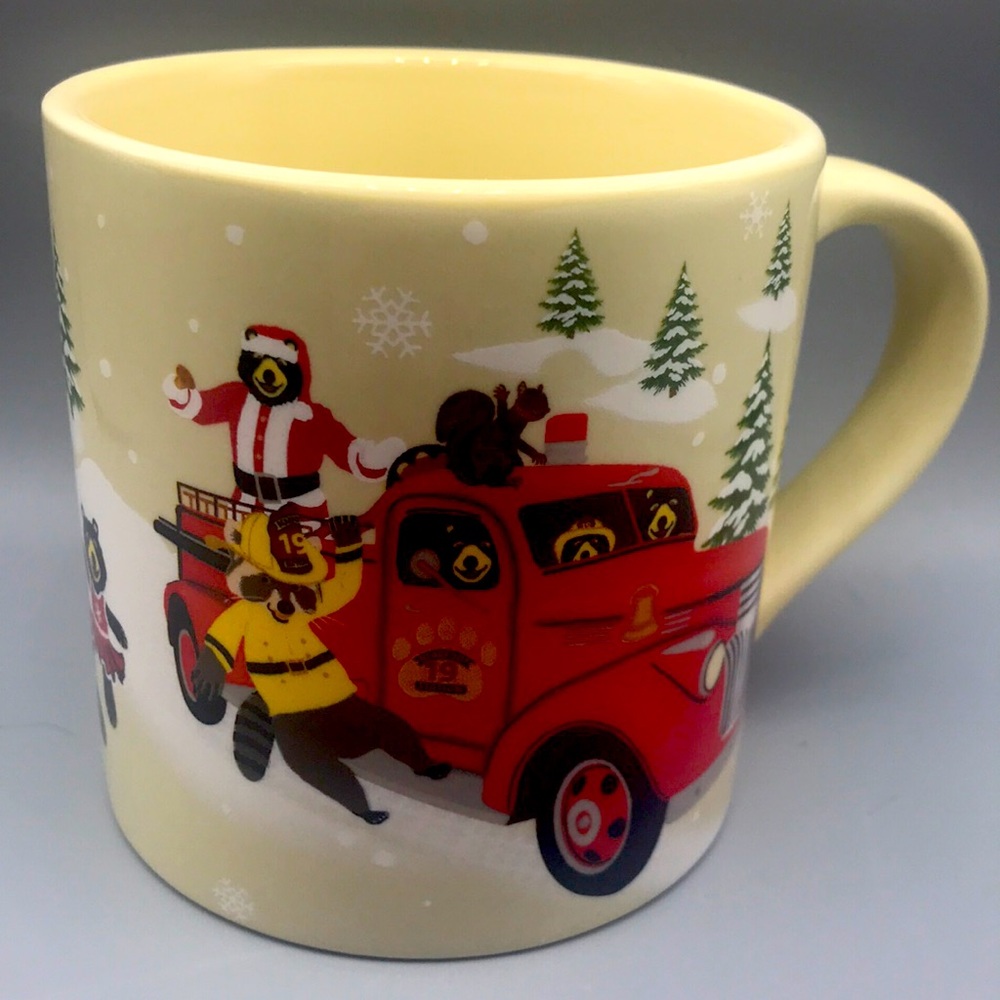 Whimsical Christmas Mug.  Bears in various activities.